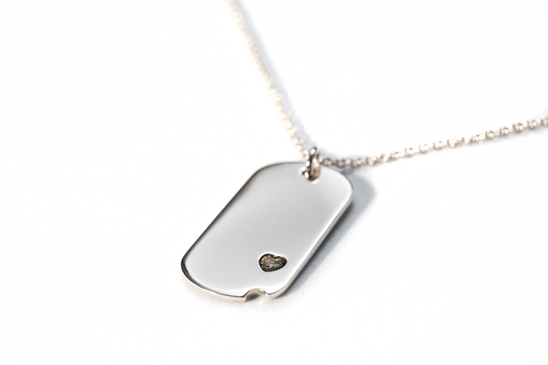 Sterling-Silver Dog Tag with Everence Inlay - Small Everence