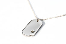 Sterling-Silver Dog Tag with Everence Inlay - Small Everence
