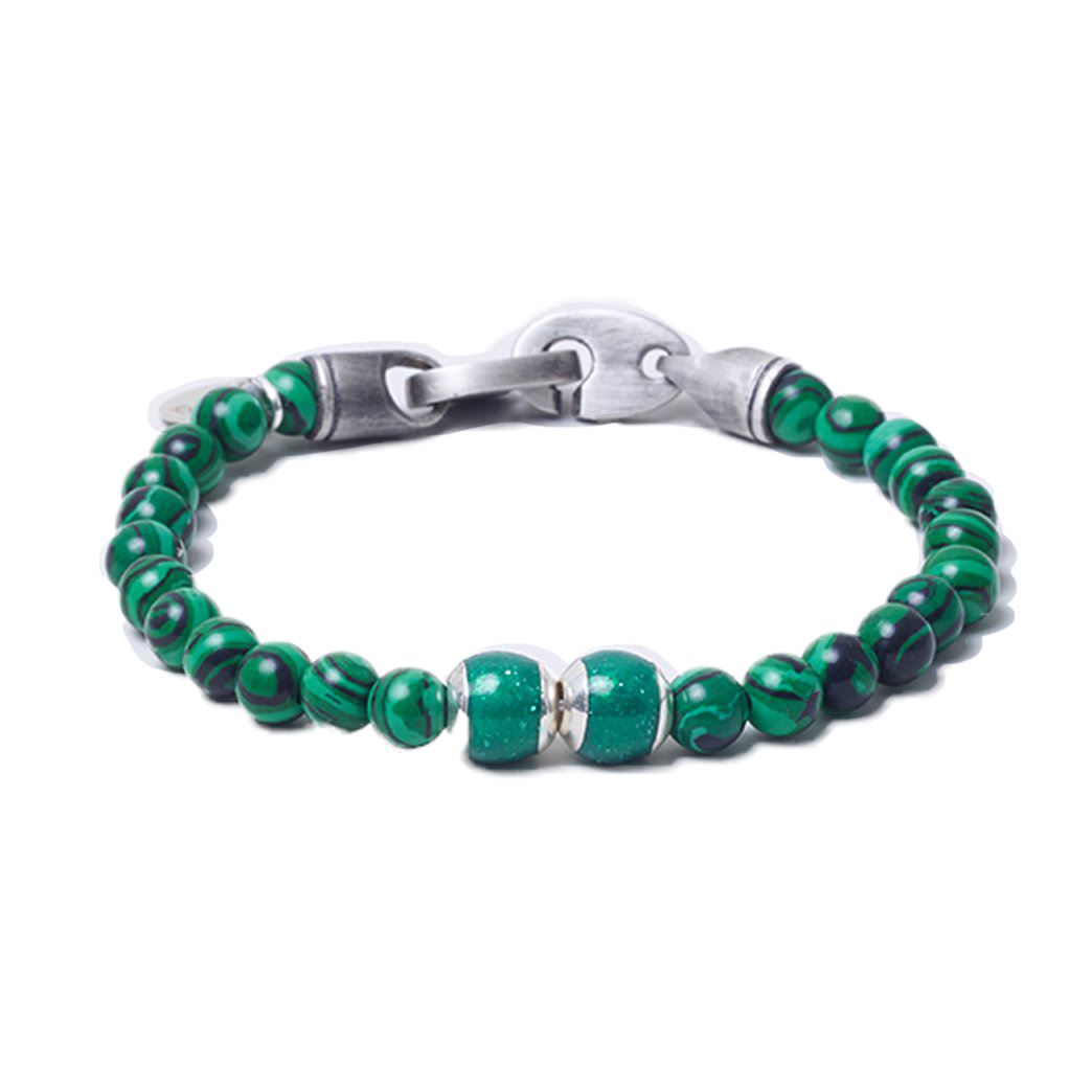 Malachite, Two Everence Beads everence.life