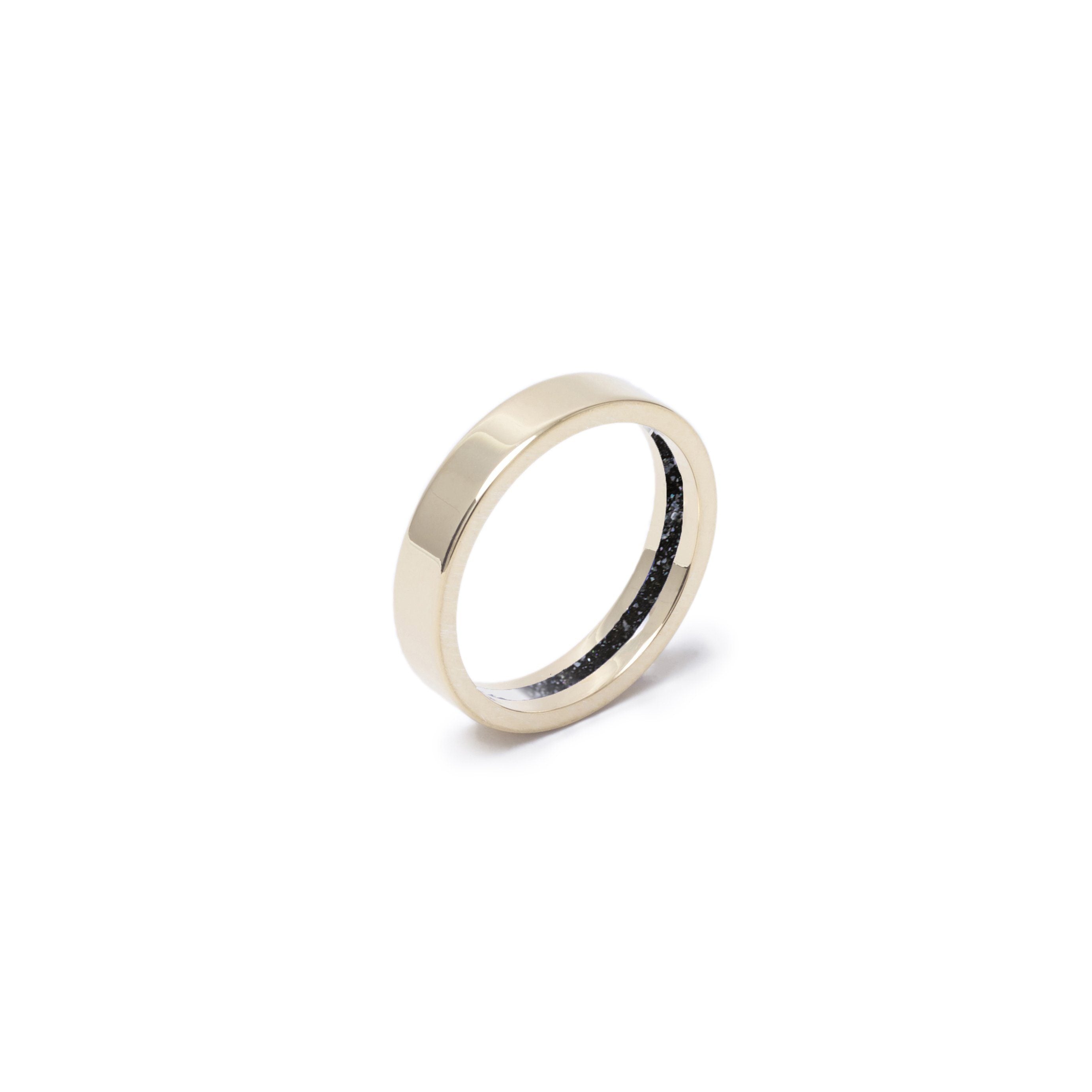 Everence Ring, 10k Yellow Gold everence.life 4mm Charcoal