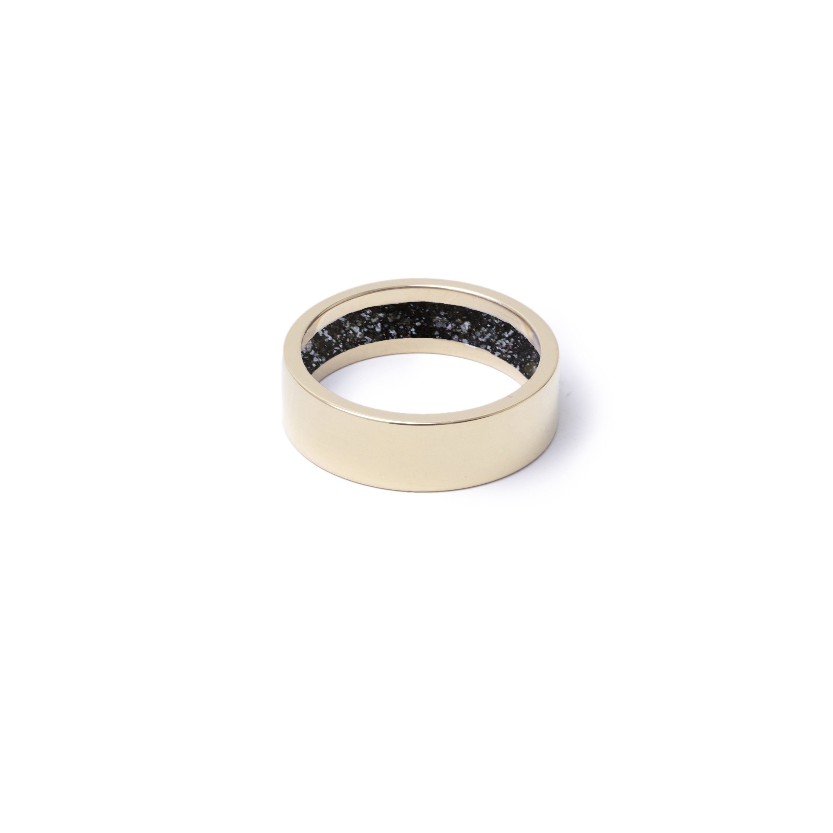 Everence Ring, 10k Yellow Gold everence.life 6mm Charcoal
