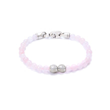 Rose Quartz, Two Everence Beads Everence Clear Brummel Hook 7