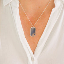 Sterling-Silver Dog Tag with Everence Inlay - Small Everence