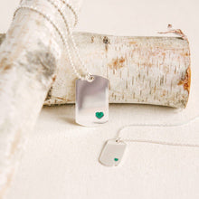 Sterling-Silver Dog Tag with Everence Inlay - Small Everence