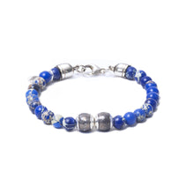 Blue Sea Jasper, Two Everence Beads everence.life Grey Lobster Claw 7