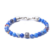Blue Sea Jasper, One Everence Bead everence.life Grey Lobster Claw 7