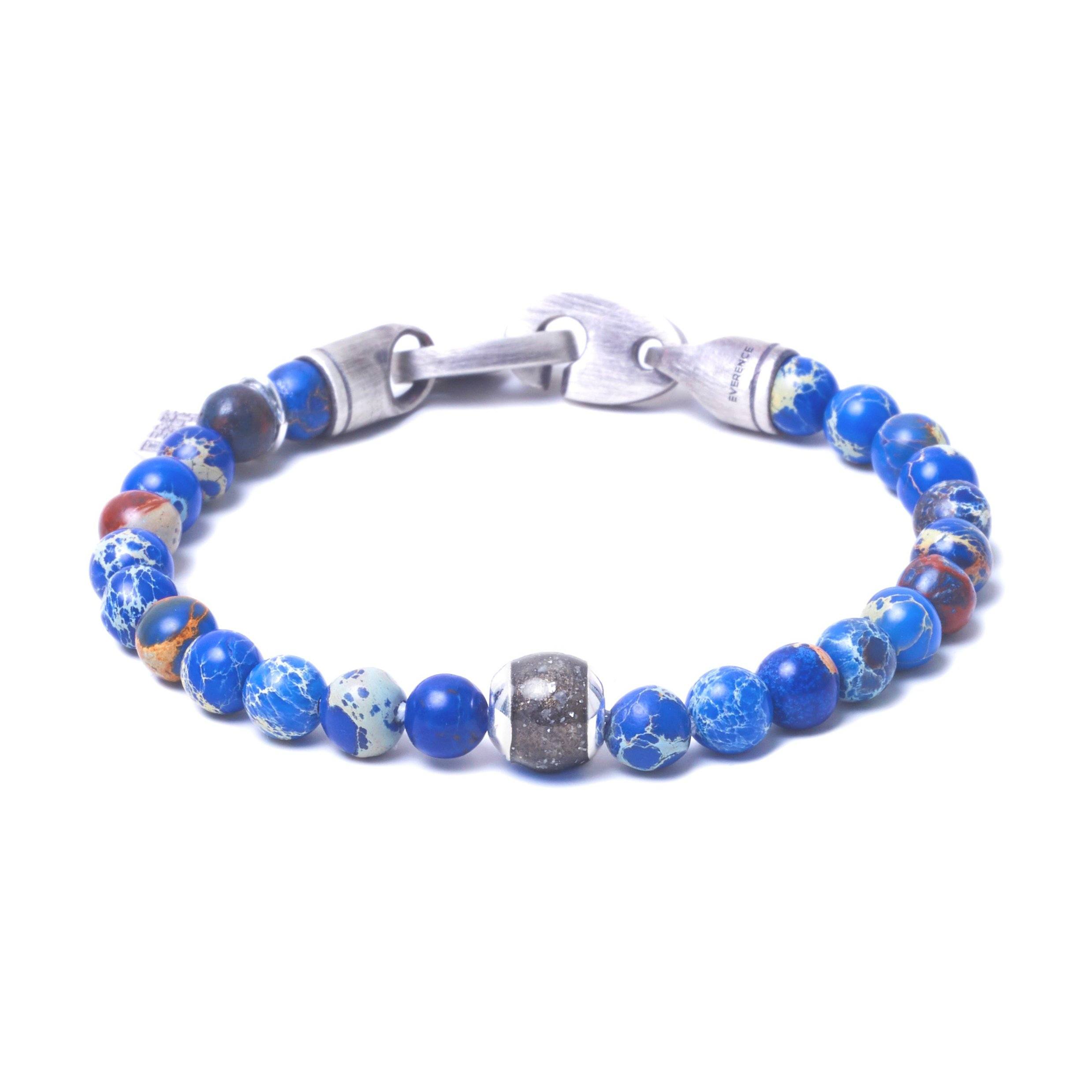 Blue Sea Jasper, One Everence Bead everence.life Grey Brummel Hook 7