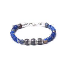 Blue Sea Jasper, Three Everence Beads everence.life Grey Lobster Claw 7