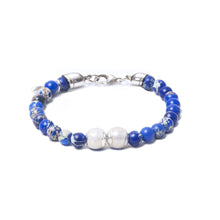 Blue Sea Jasper, Two Everence Beads everence.life Clear Lobster Claw 7