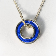 Sterling Silver Forever Charm Necklace with Everence Inlay everence.life Navy