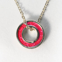 Sterling Silver Forever Charm Necklace with Everence Inlay everence.life Scarlet