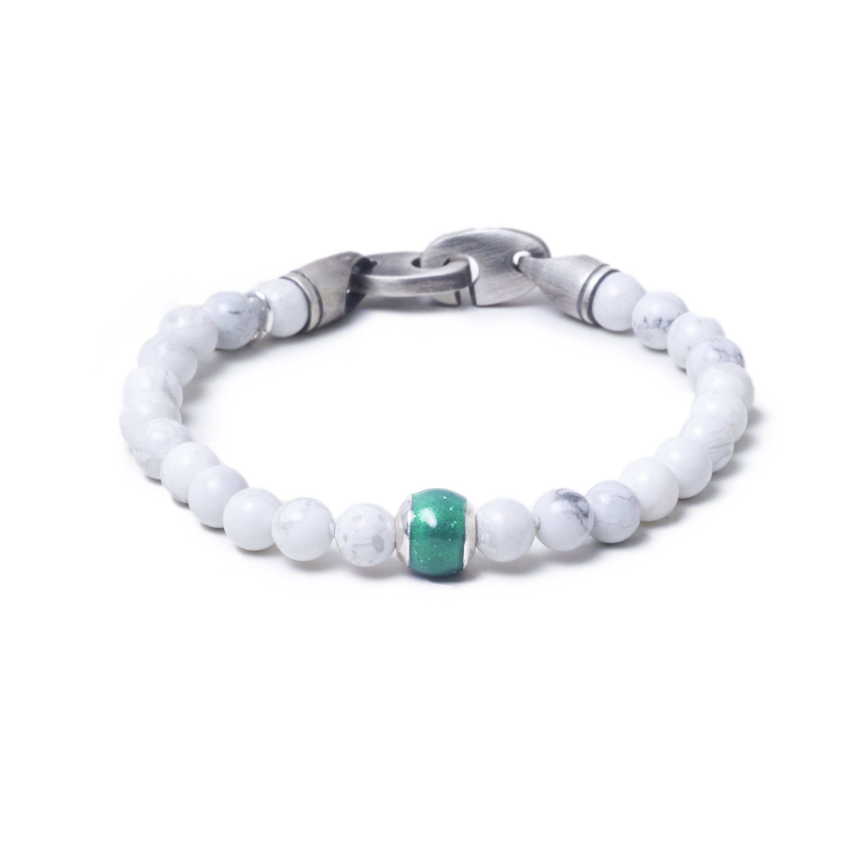 Howlite, One Everence Bead everence.life Green Brummel Hook 7