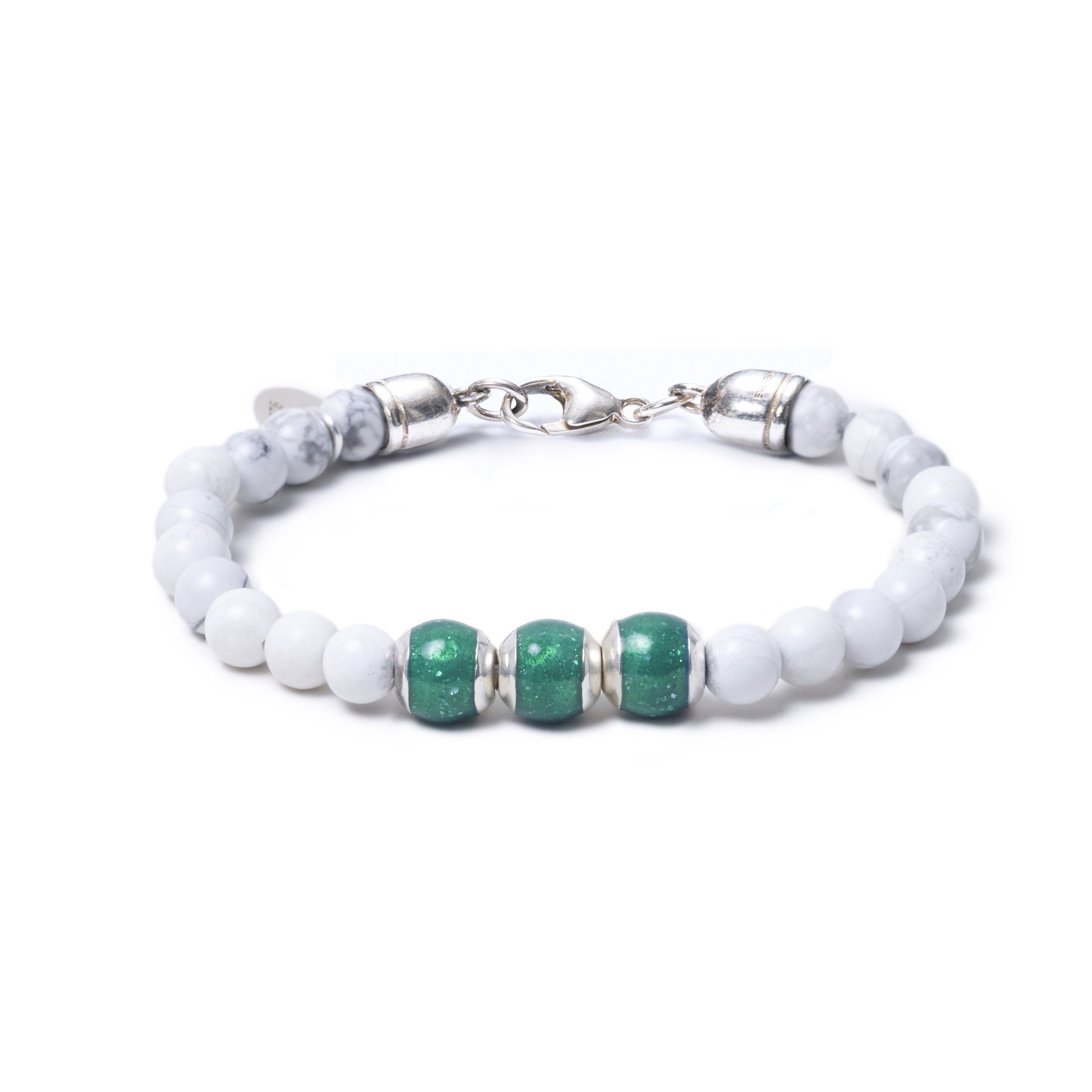 Howlite, Three Everence Beads everence.life Green Lobster Claw 7