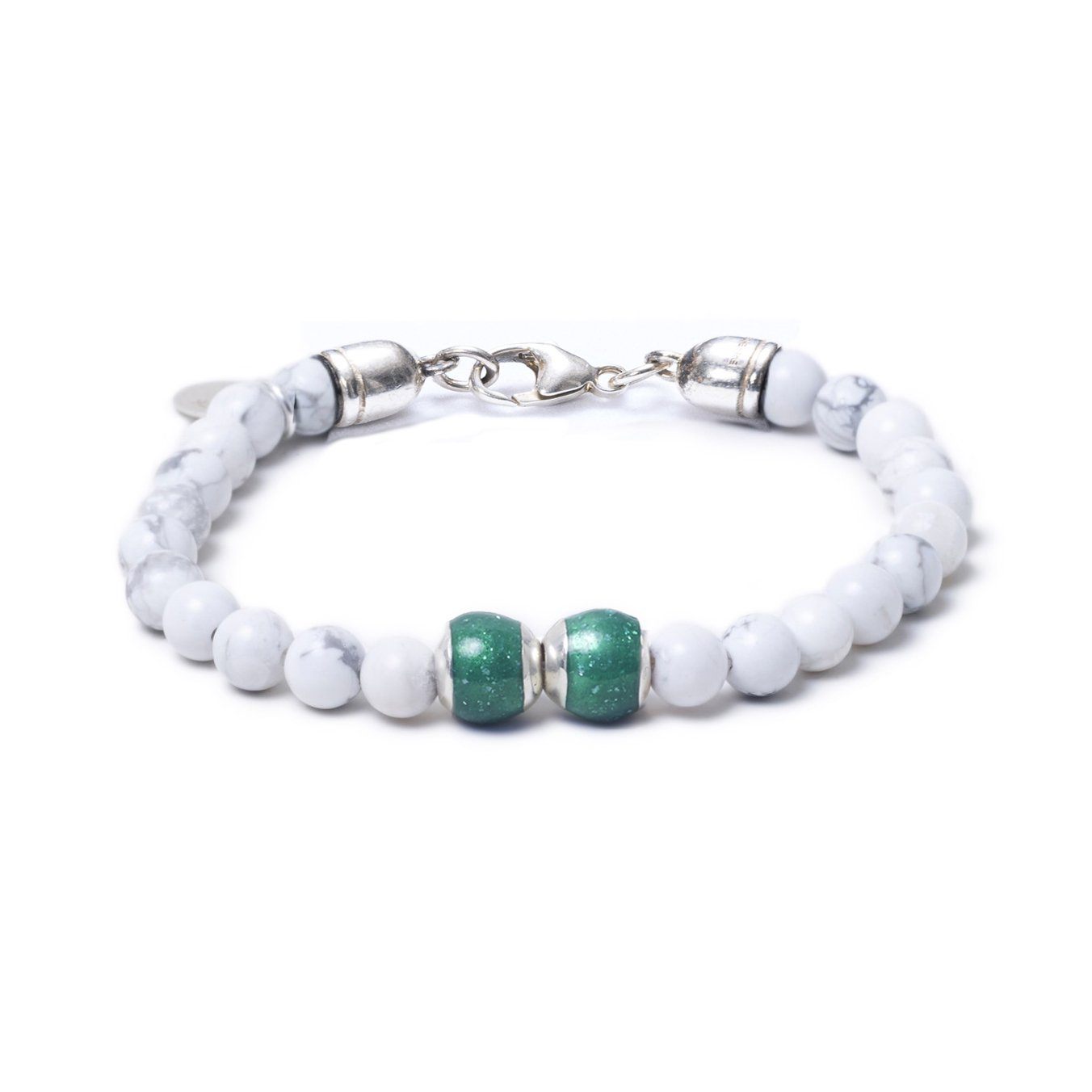 Howlite, Two Everence Beads everence.life Green Lobster Claw 7