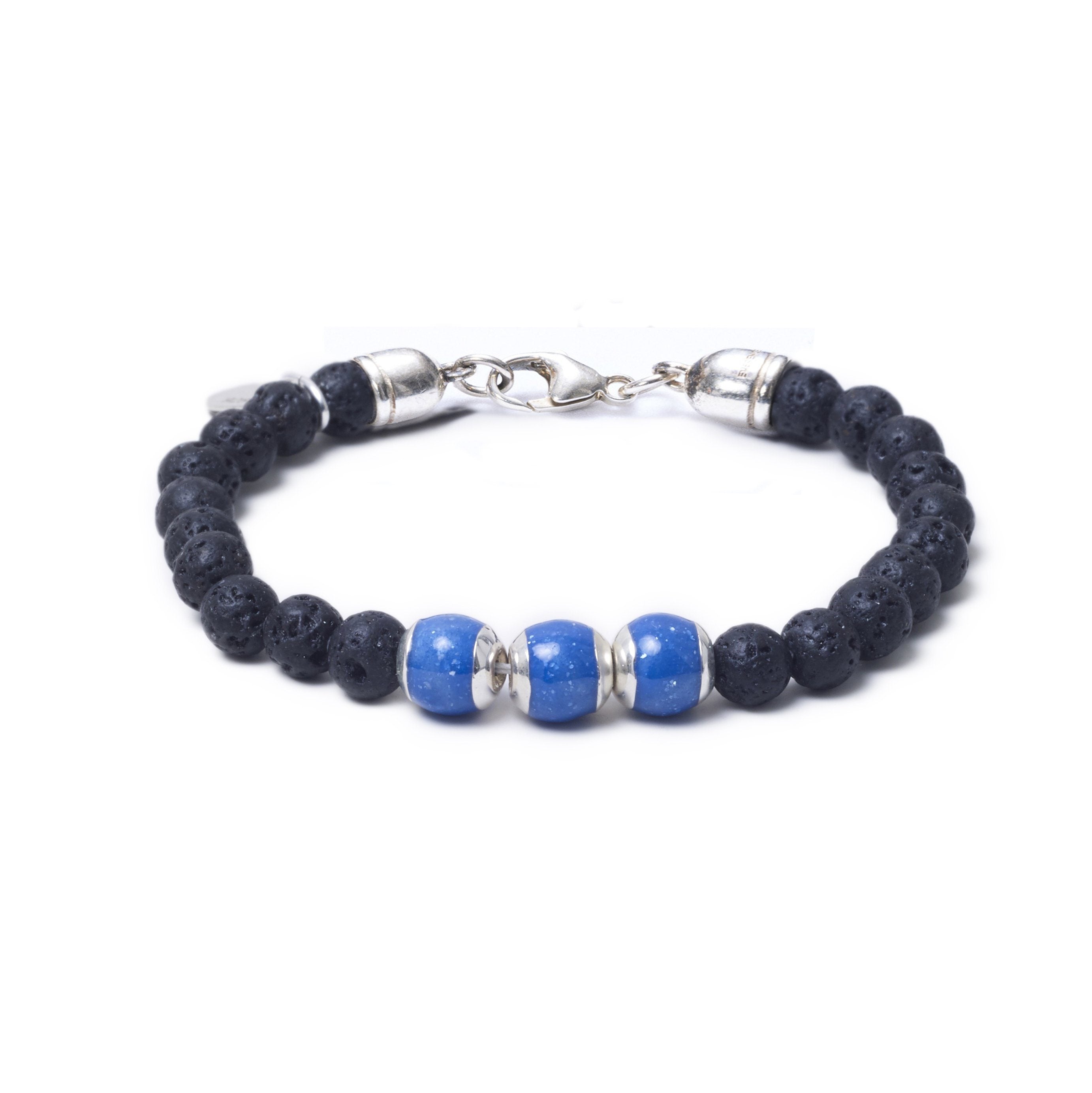 Lava, Three Everence Beads everence.life Blue Lobster Claw 7