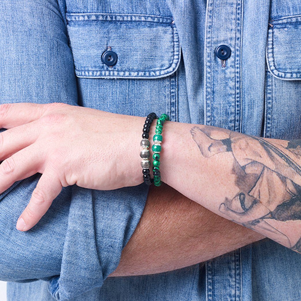 Malachite, Two Everence Beads everence.life