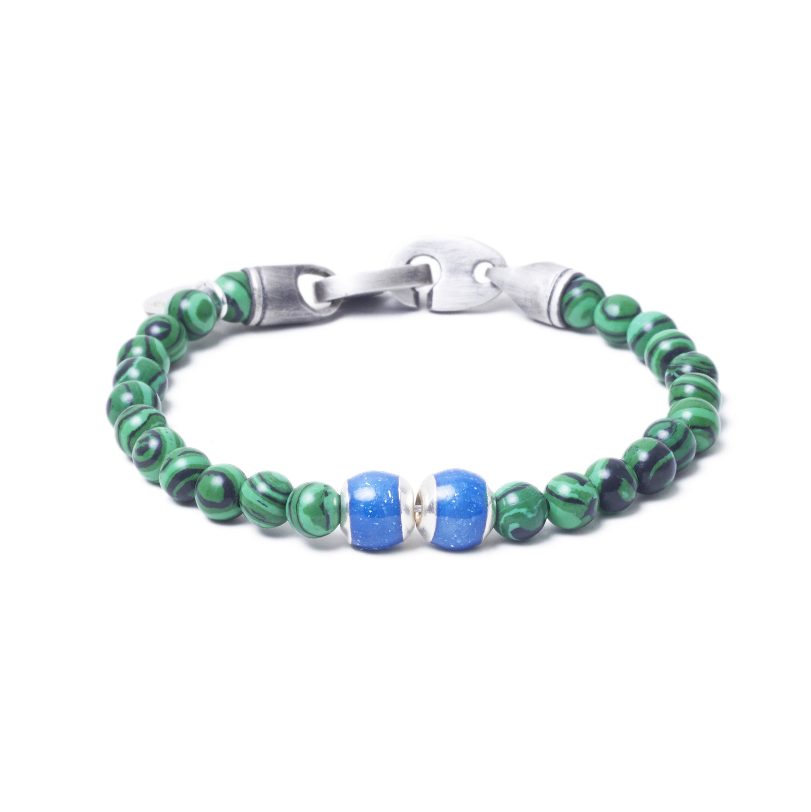 Malachite, Two Everence Beads everence.life Blue Brummel Hook 7