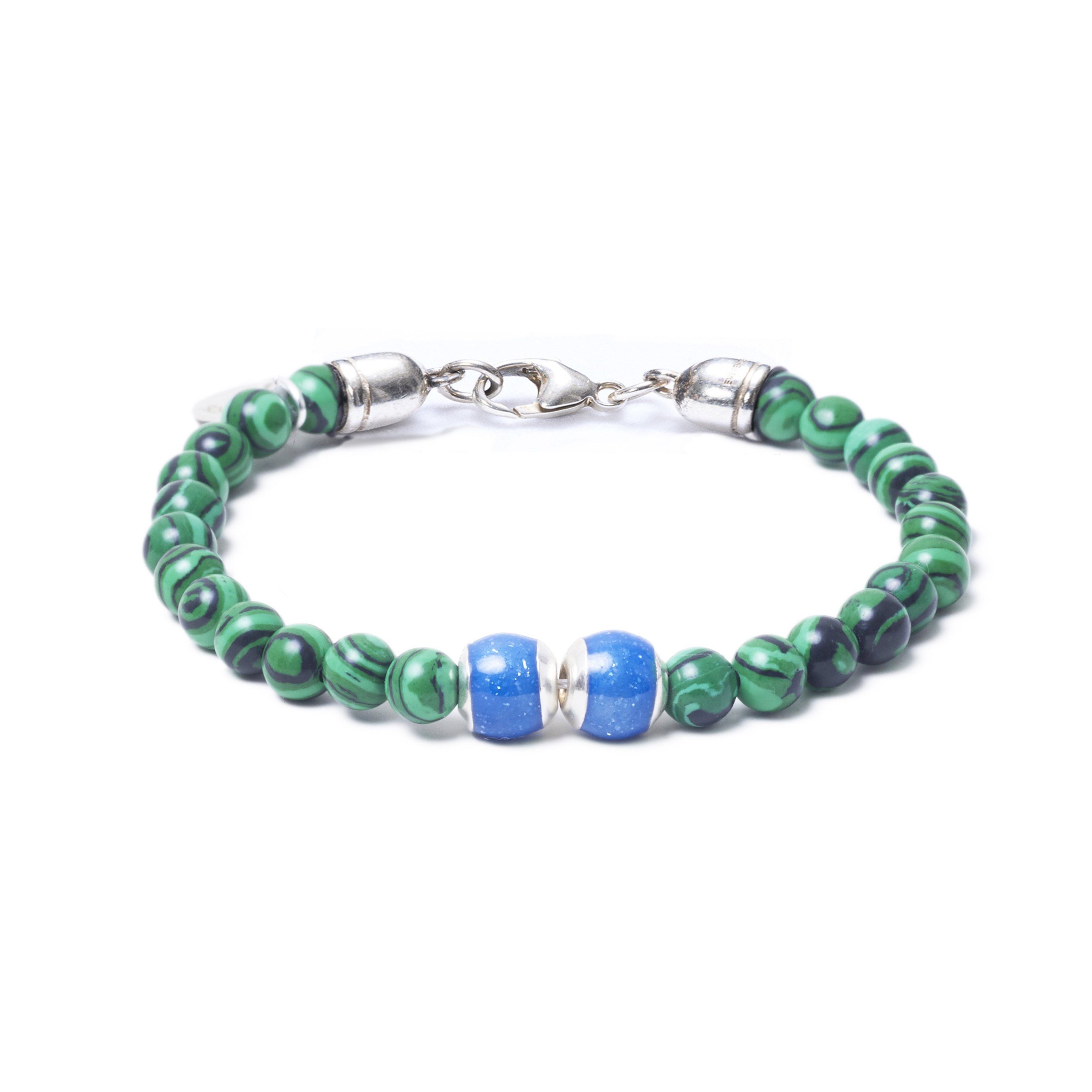 Malachite, Two Everence Beads everence.life Blue Lobster Claw 7