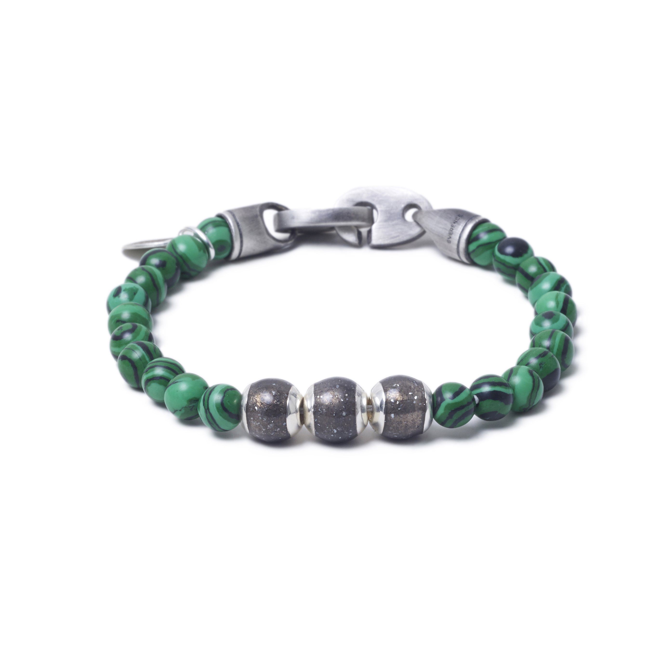 Malachite, Three Everence Beads everence.life Grey Brummel Hook 7