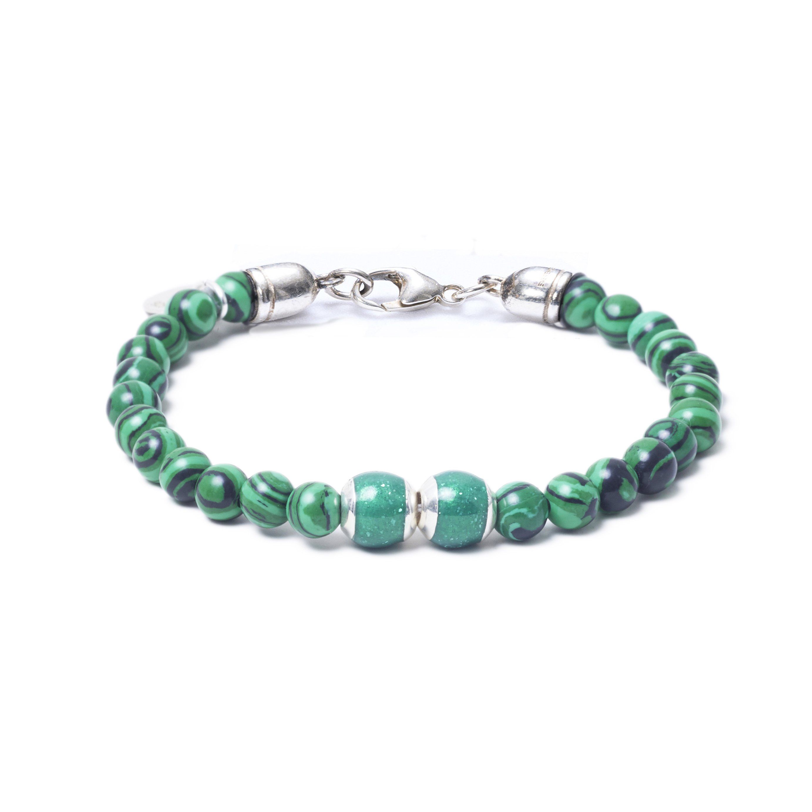 Malachite, Two Everence Beads everence.life Green Lobster Claw 7