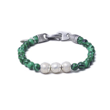 Malachite, Three Everence Beads everence.life Clear Brummel Hook 7