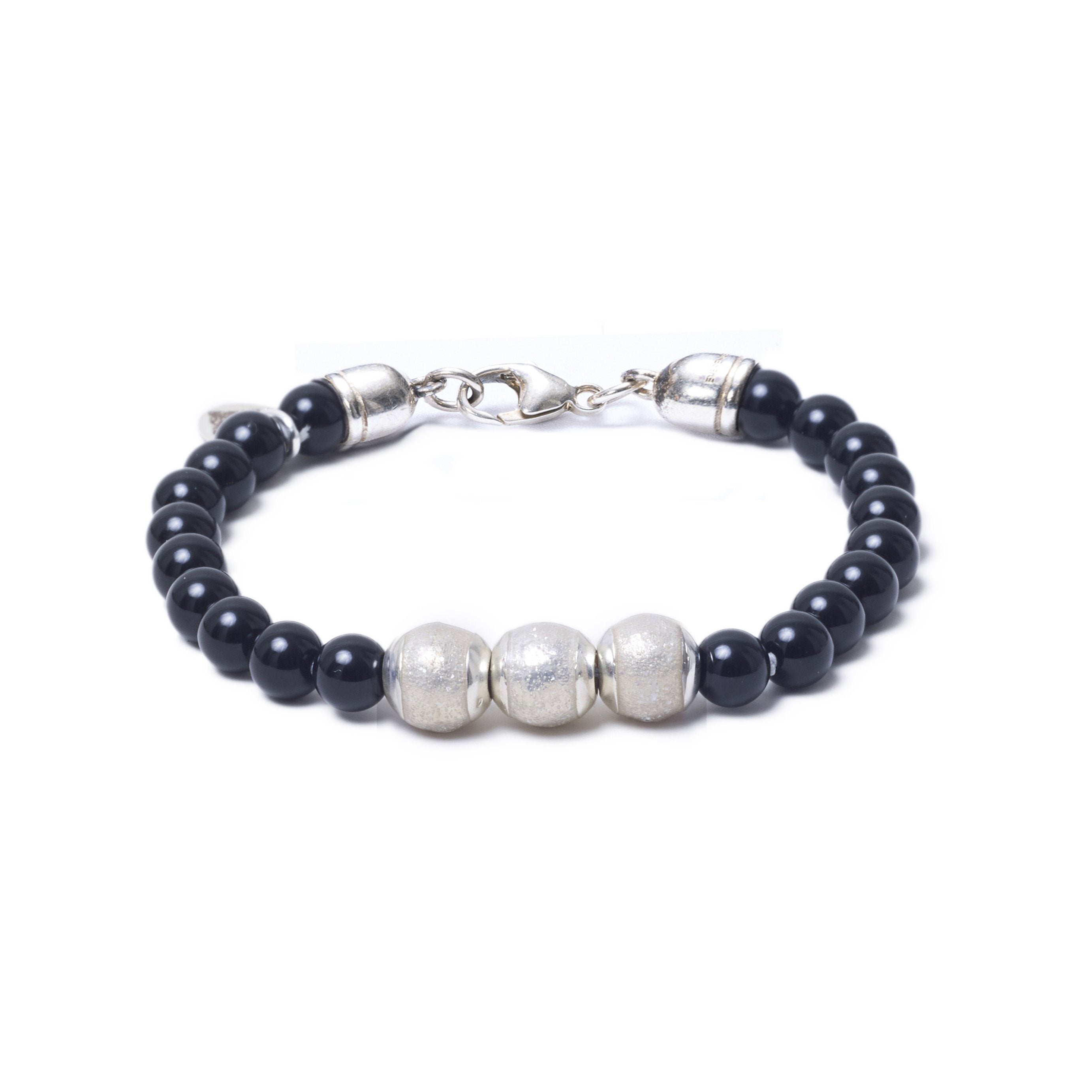 Onyx, Three Everence Beads everence.life Clear Lobster Claw 7