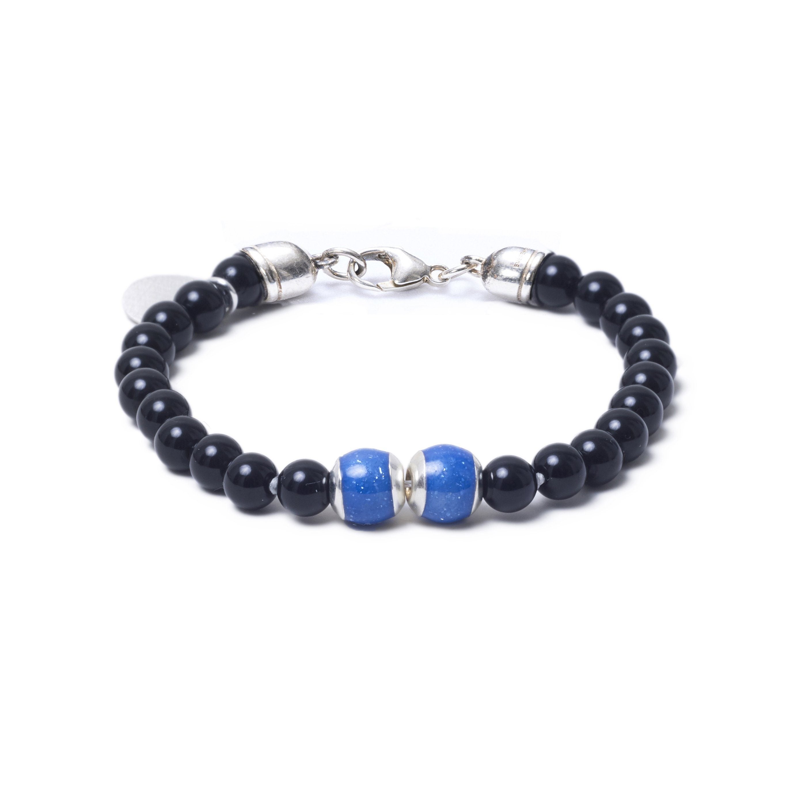 Onyx, Two Everence Beads everence.life Blue Lobster Claw 7