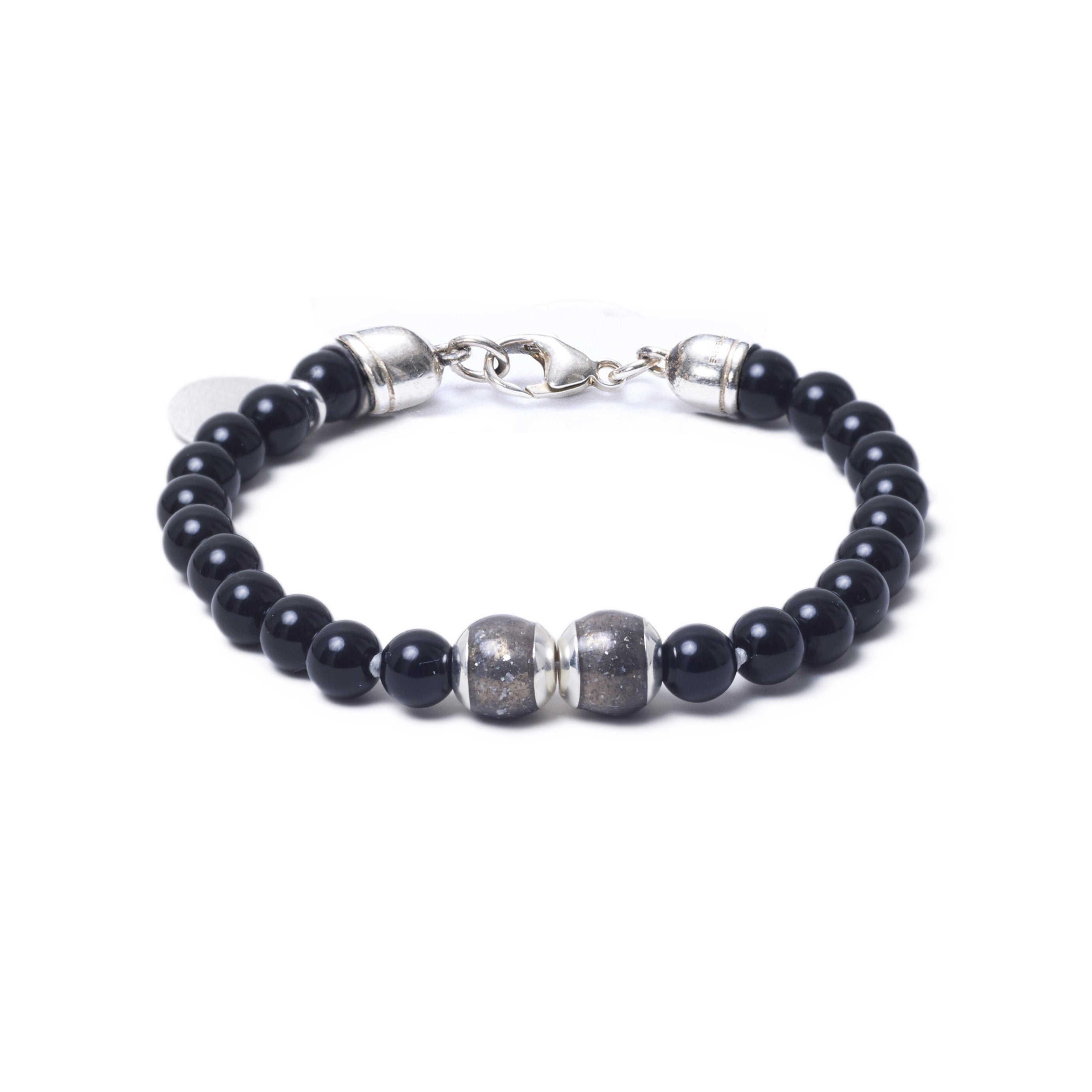 Onyx, Two Everence Beads everence.life Grey Lobster Claw 7