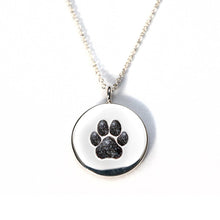 Sterling Silver Pawprint Pendant everence.life Charcoal