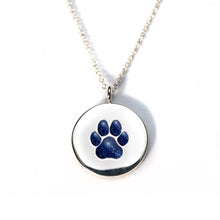 Sterling Silver Pawprint Pendant everence.life Navy