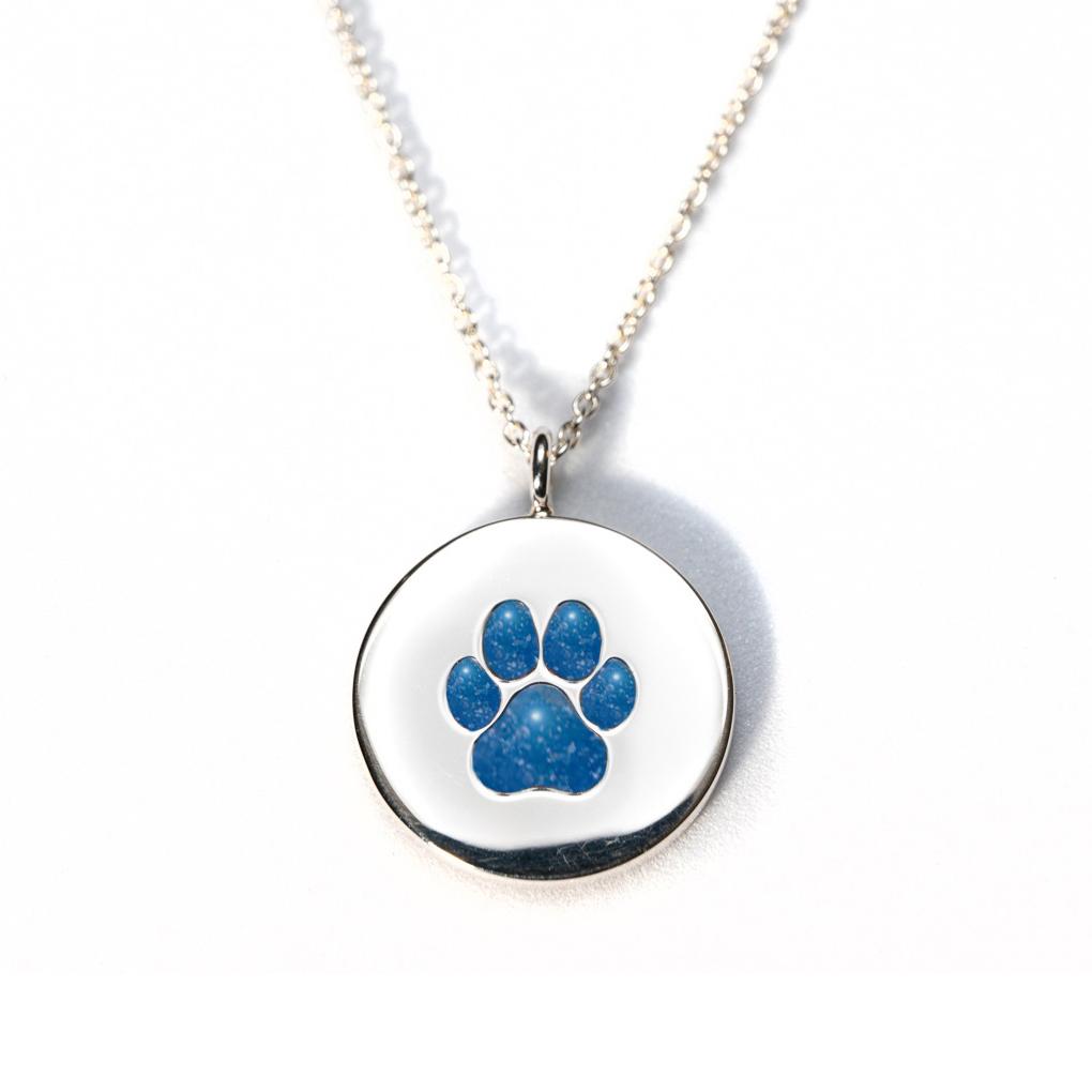 Sterling Silver Pawprint Pendant everence.life Sky