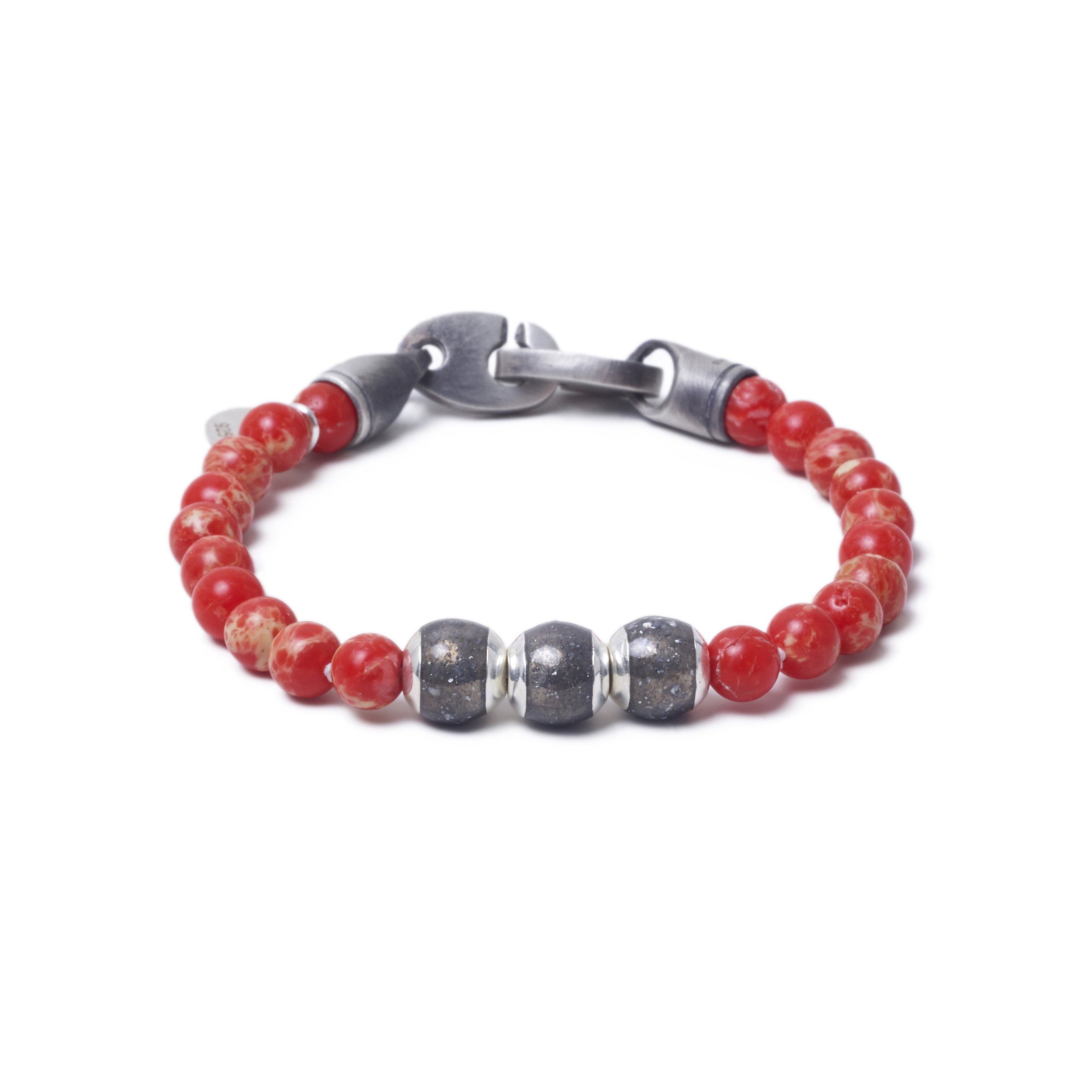 Red Sea Jasper, Three Everence Beads everence.life Grey Brummel Hook 7