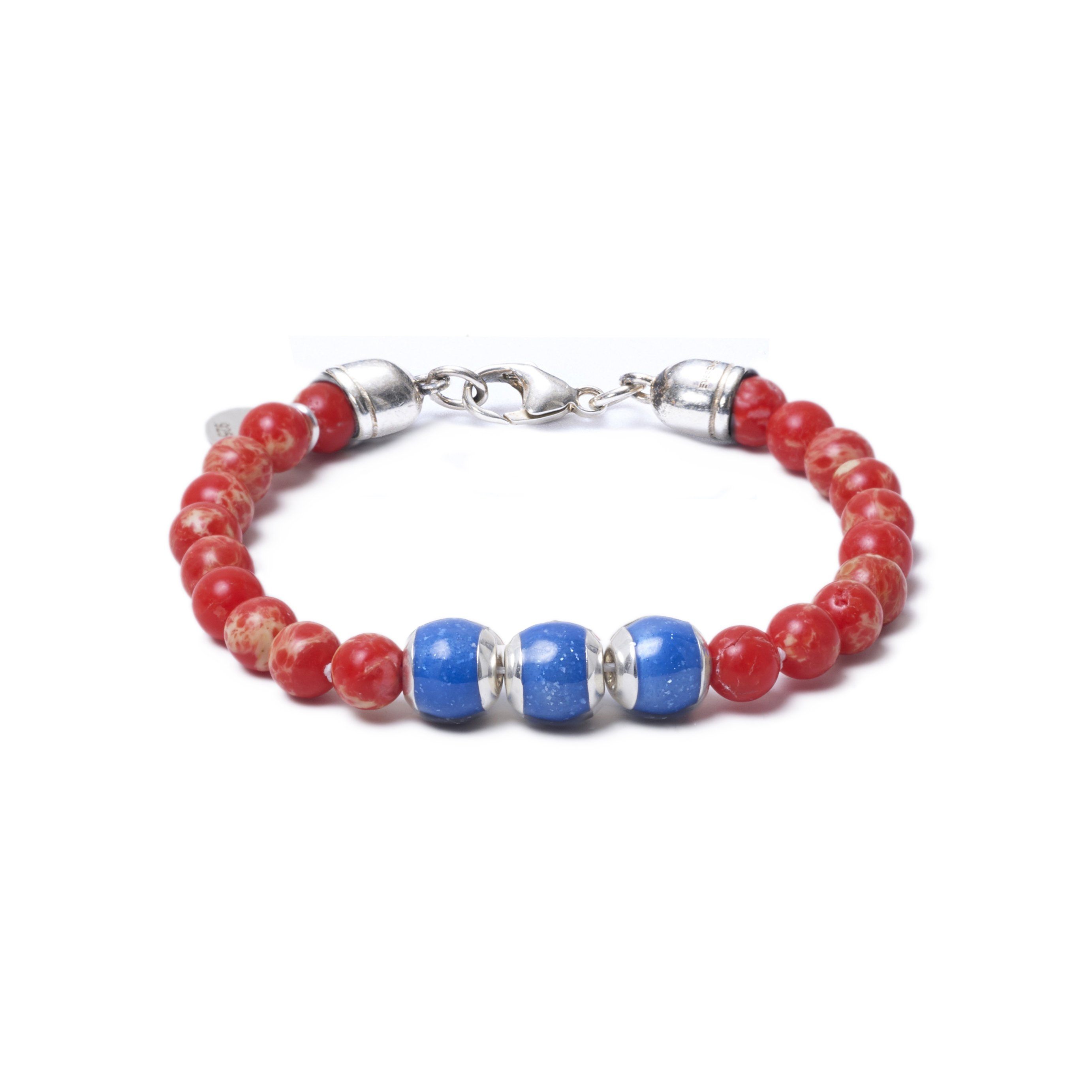 Red Sea Jasper, Three Everence Beads everence.life Blue Lobster Claw 7