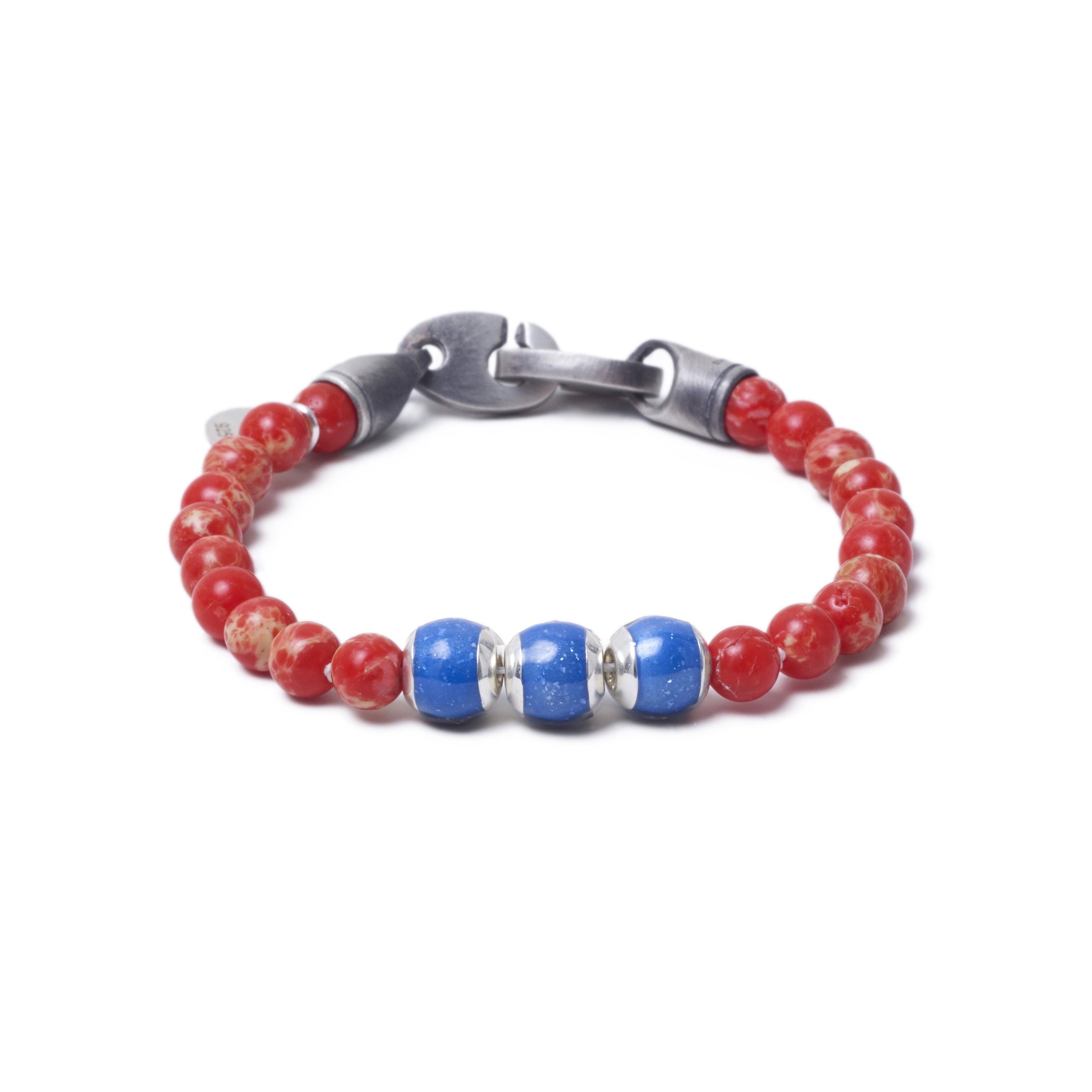 Red Sea Jasper, Three Everence Beads everence.life Blue Brummel Hook 7