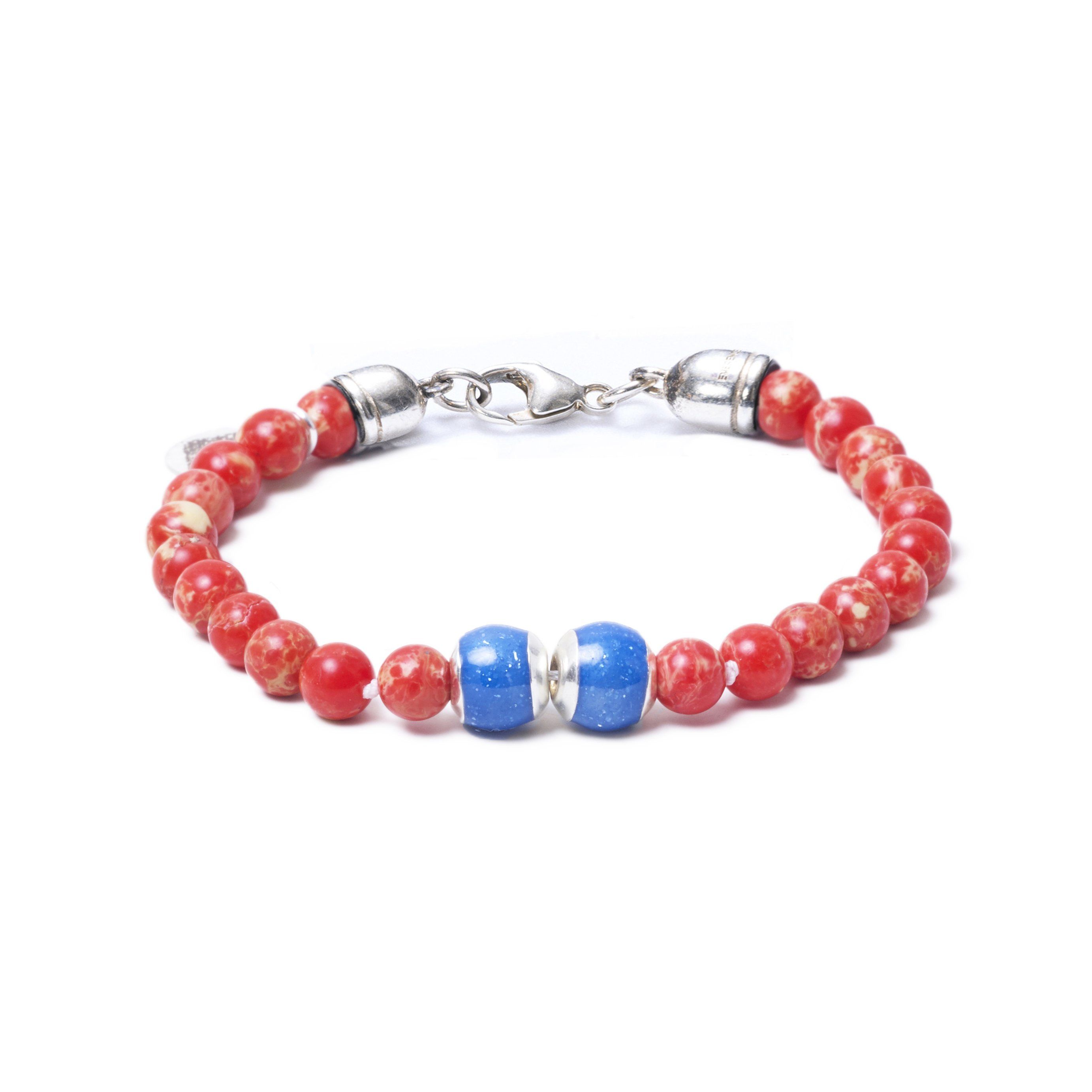 Red Sea Jasper, Two Everence Beads everence.life Blue Lobster Claw 7