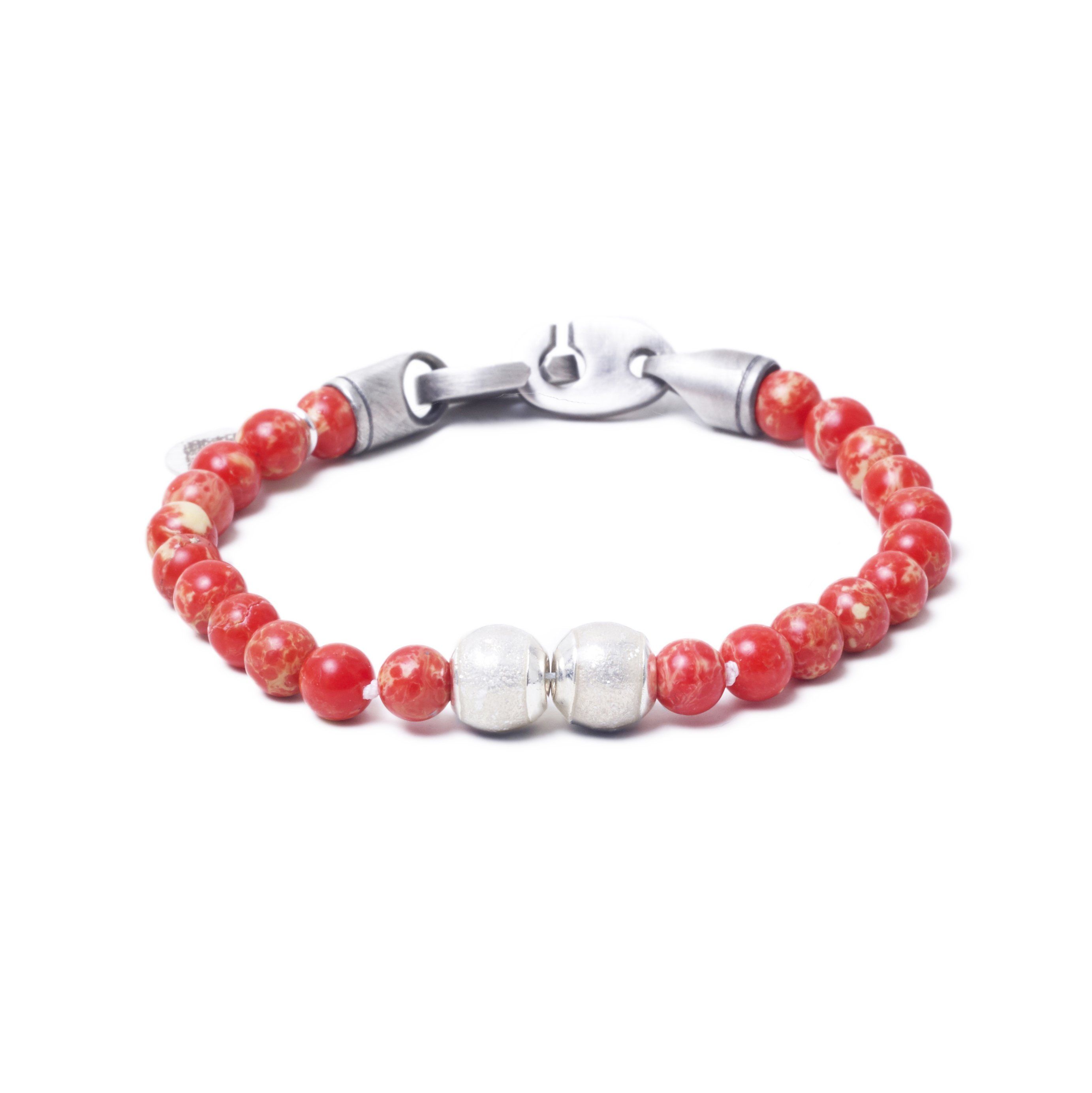 Red Sea Jasper, Two Everence Beads everence.life Clear Brummel Hook 7