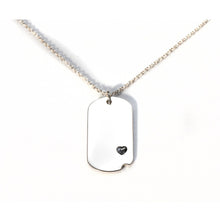 Sterling-Silver Dog Tag with Everence Inlay - Small Everence