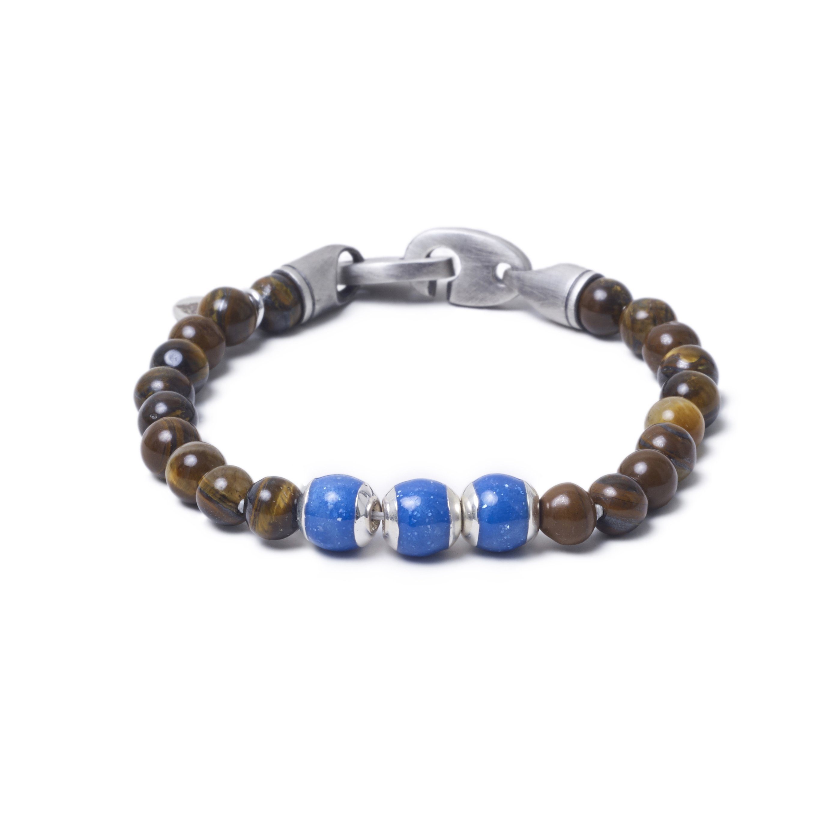 Tiger Eye, Three Everence Beads everence.life Blue Brummel Hook 7