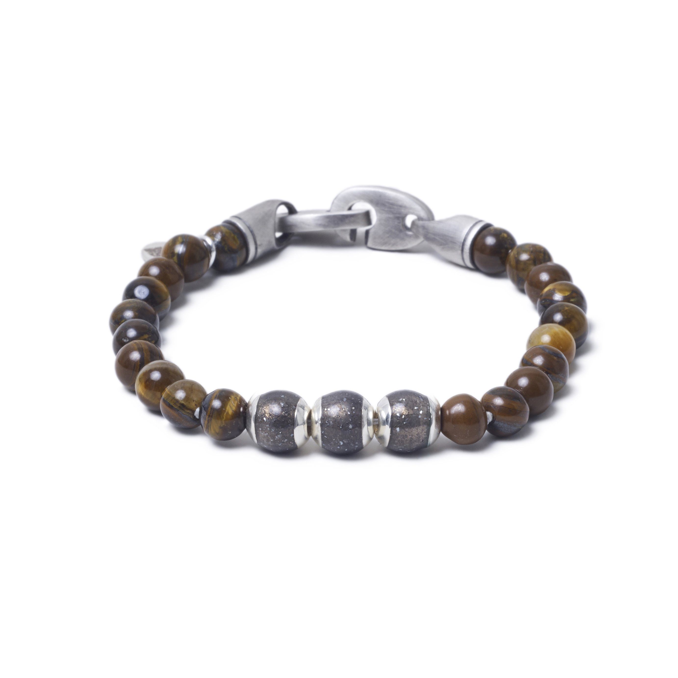 Tiger Eye, Three Everence Beads everence.life Grey Brummel Hook 7