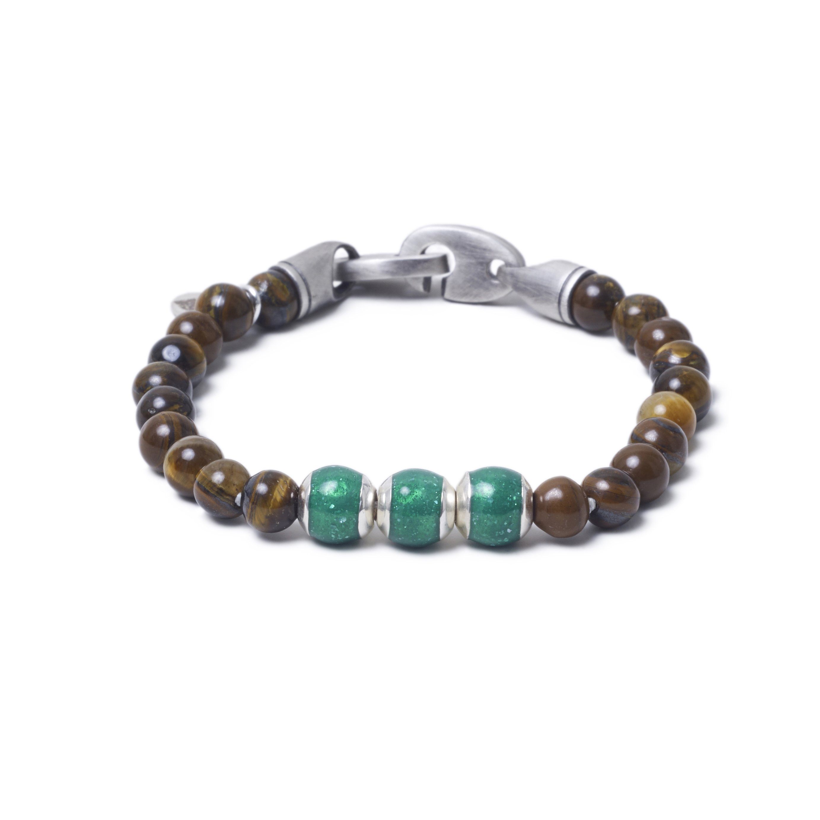 Tiger Eye, Three Everence Beads everence.life Green Brummel Hook 7