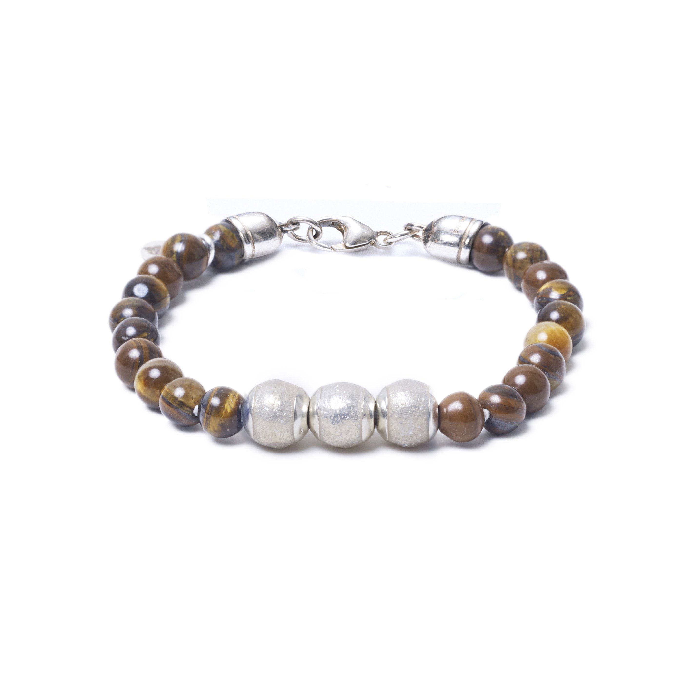 Tiger Eye, Three Everence Beads everence.life Clear Lobster Claw 7