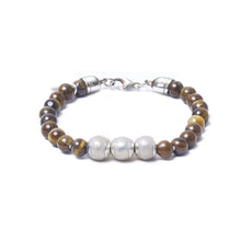 Tiger Eye, Three Everence Beads everence.life Clear Lobster Claw 7