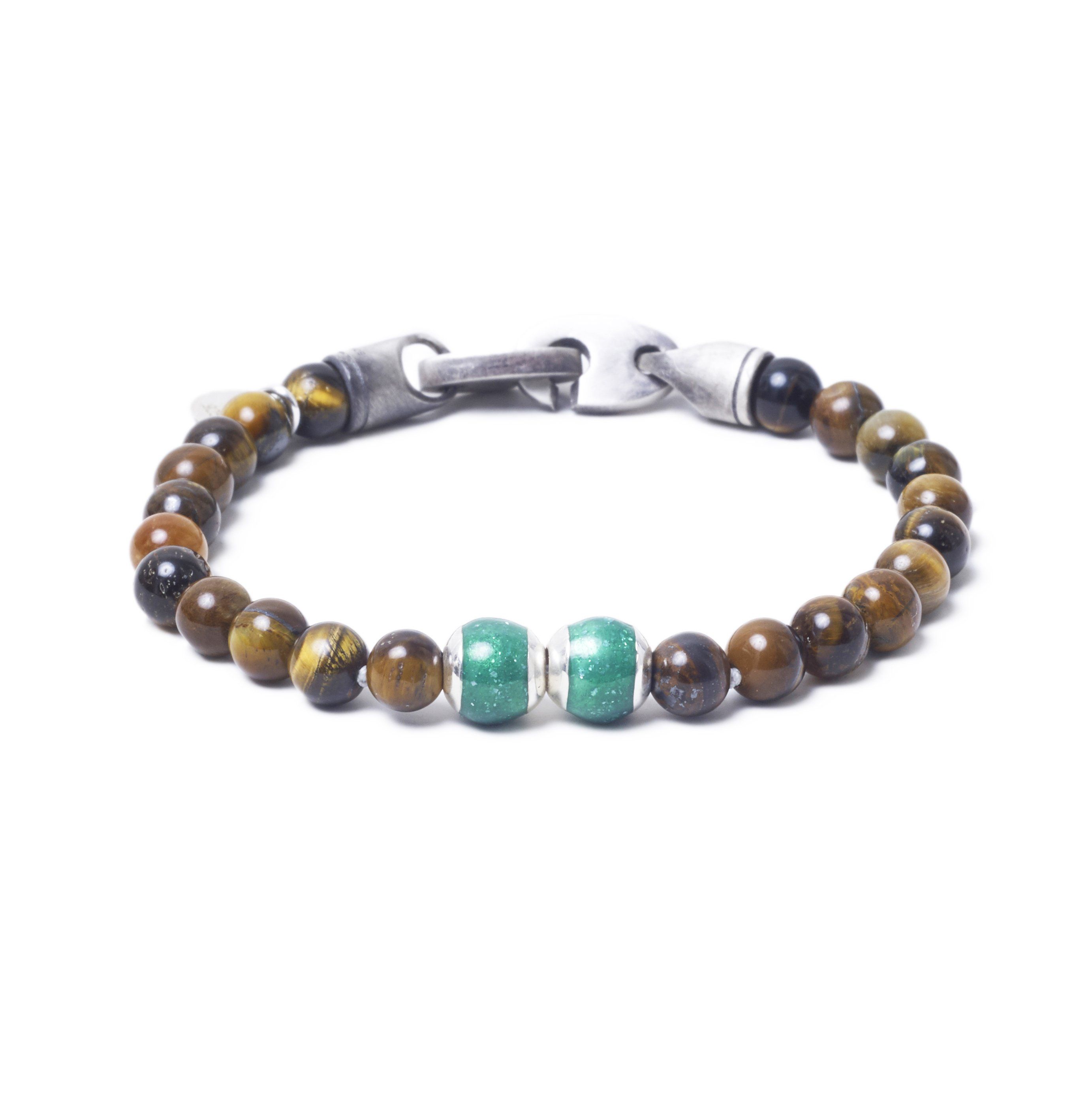 Tiger Eye, Two Everence Beads everence.life Green Brummel Hook 7