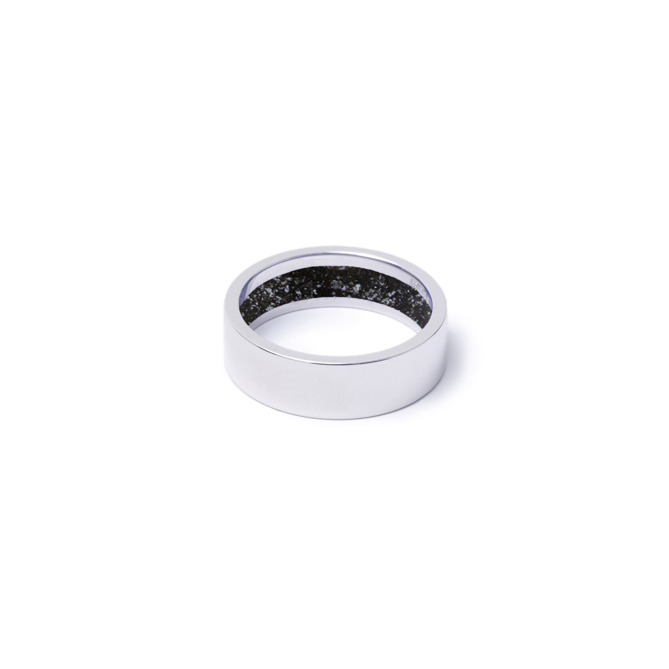 Everence Ring, 10k White Gold everence.life 6mm Charcoal 