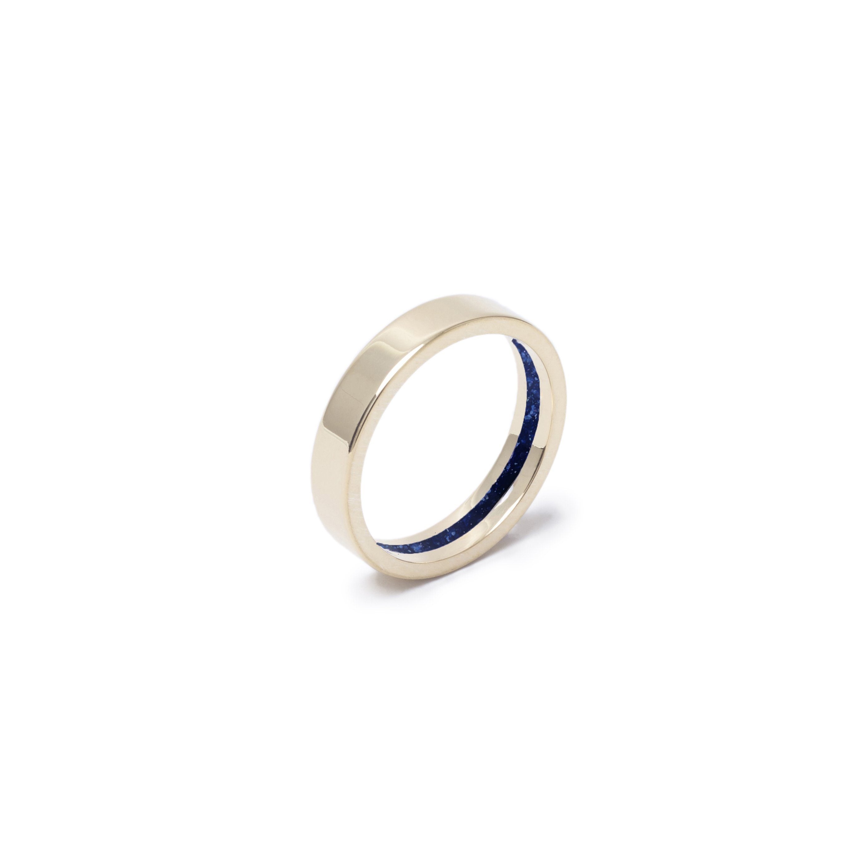 Everence Ring, 10k Yellow Gold everence.life 4mm Navy 