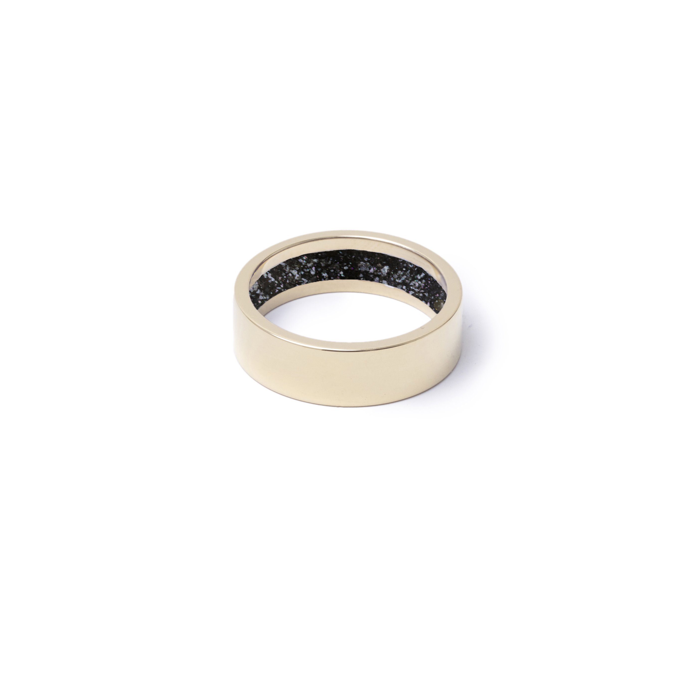 Everence Ring, 10k Yellow Gold everence.life 6mm Charcoal 