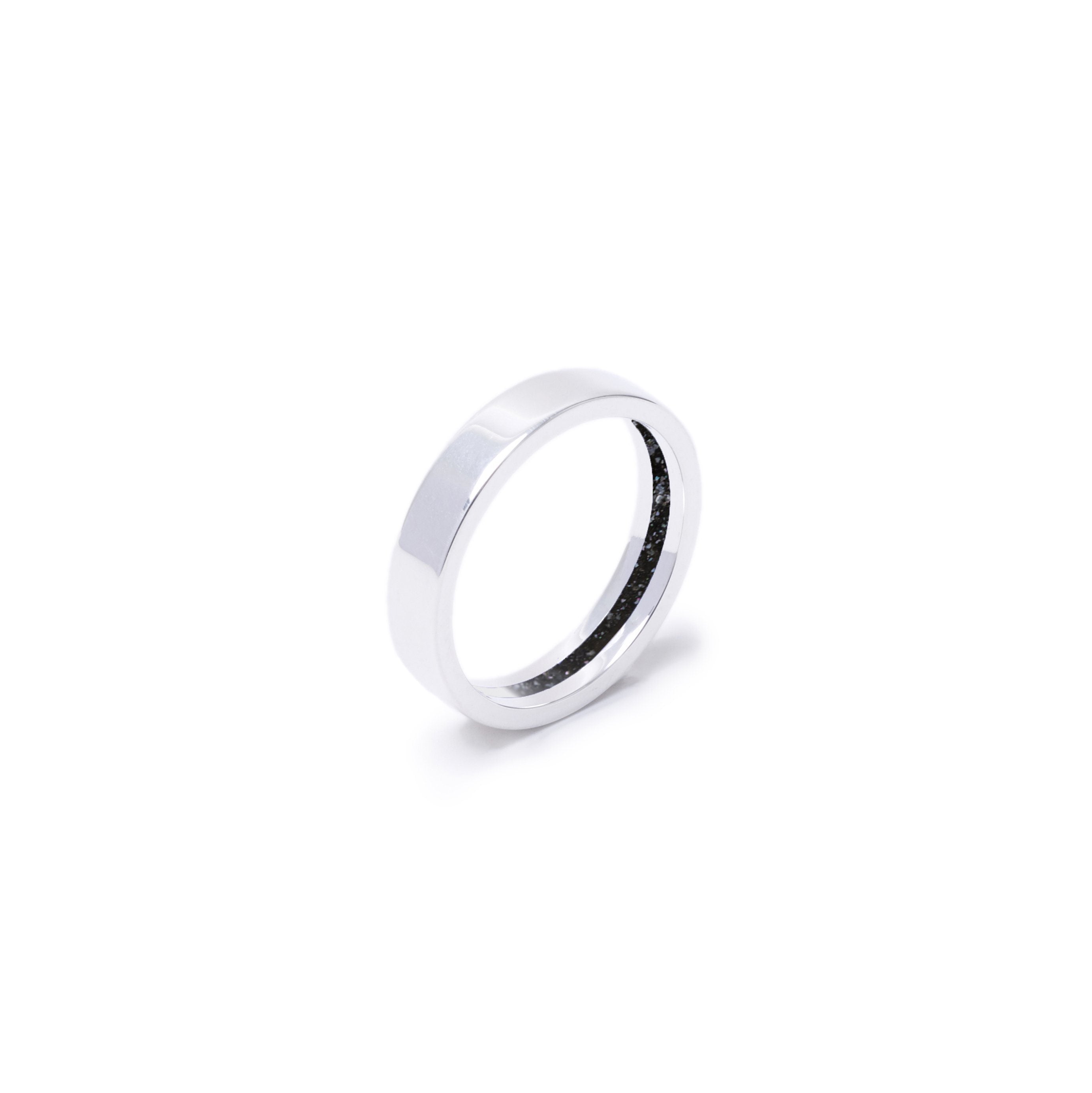 Everence Ring, Sterling Silver everence.life 4mm Charcoal 