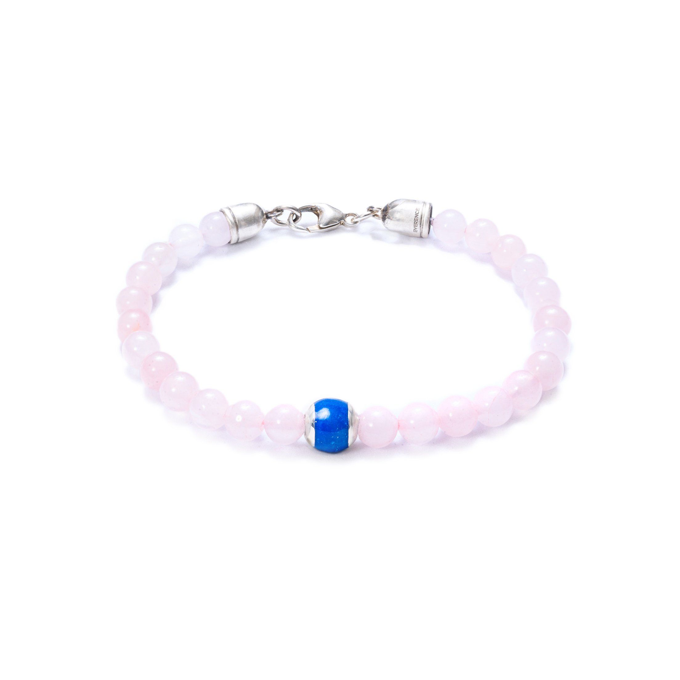 Rose Quartz, One Everence Bead Everence Blue Lobster Claw 7