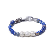 Blue Sea Jasper, Three Everence Beads everence.life Clear Brummel Hook 7