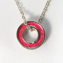 Sterling Silver Forever Charm Necklace with Everence Inlay everence.life Scarlet 